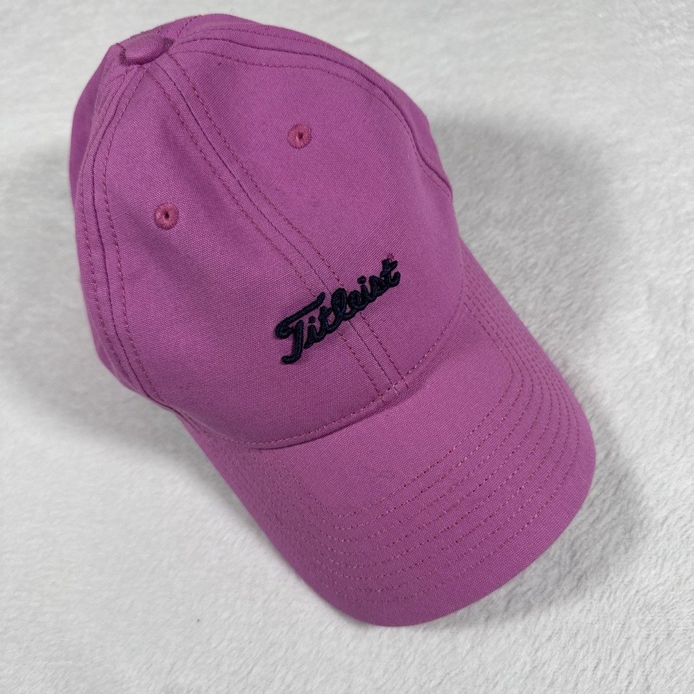 Titleist Women's Pink Golf Hat Adjustable Strapback Embroidered Spell Out Cap